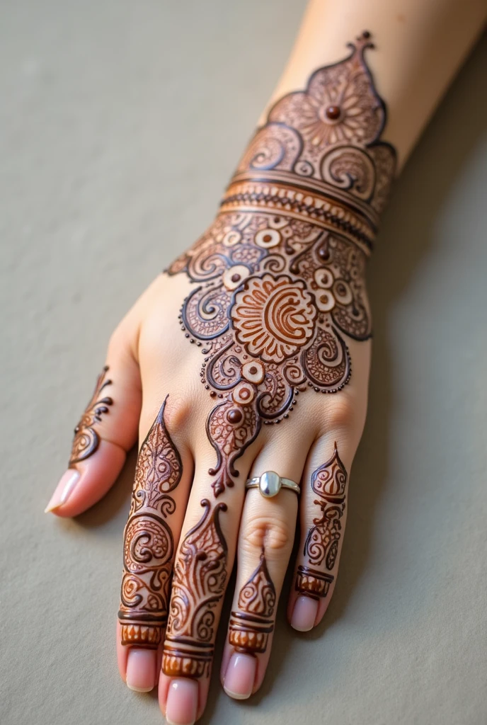 generate more Arabic mehndi design on hand