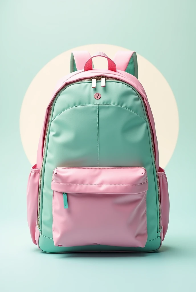 A convenient and comfortable backpack with pastel colors, youthful and dynamic design and made from environmentally friendly materials.