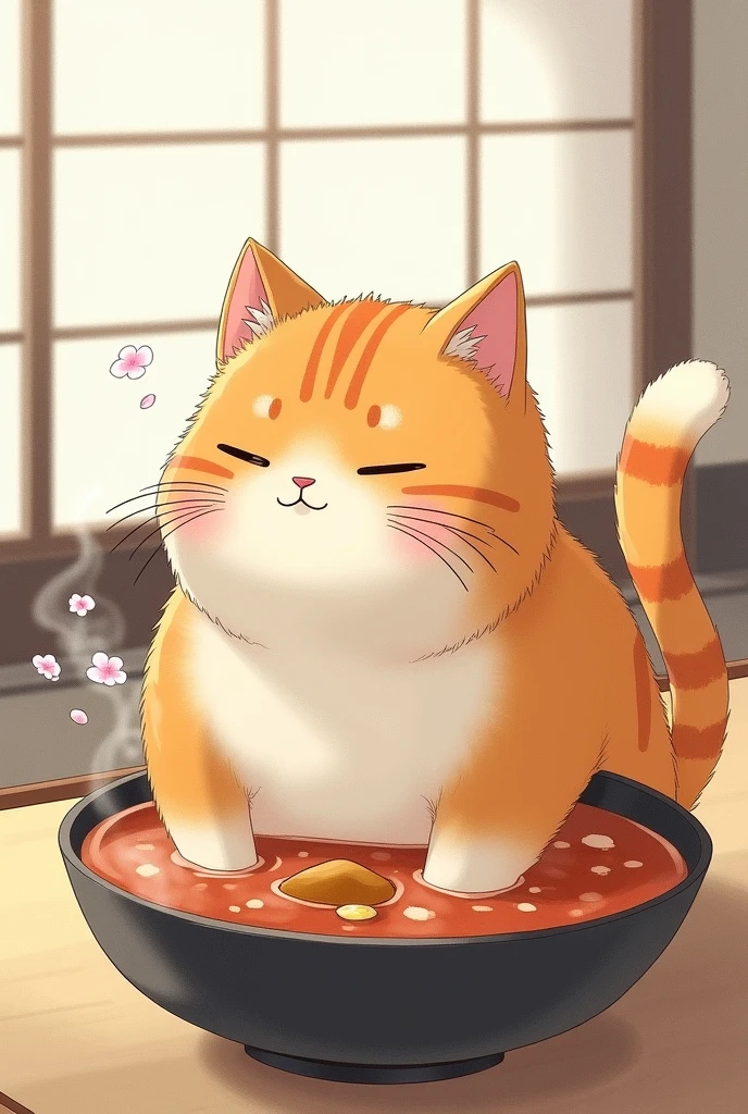 Ochazuke turns into a cat