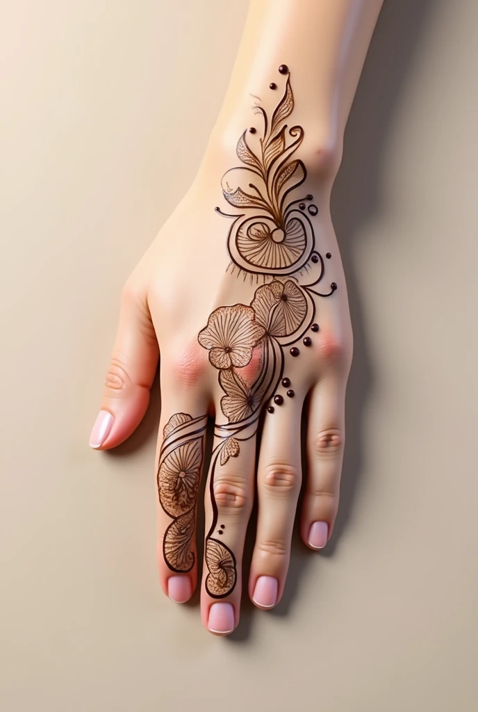 generate Traditional mehndi design on hand