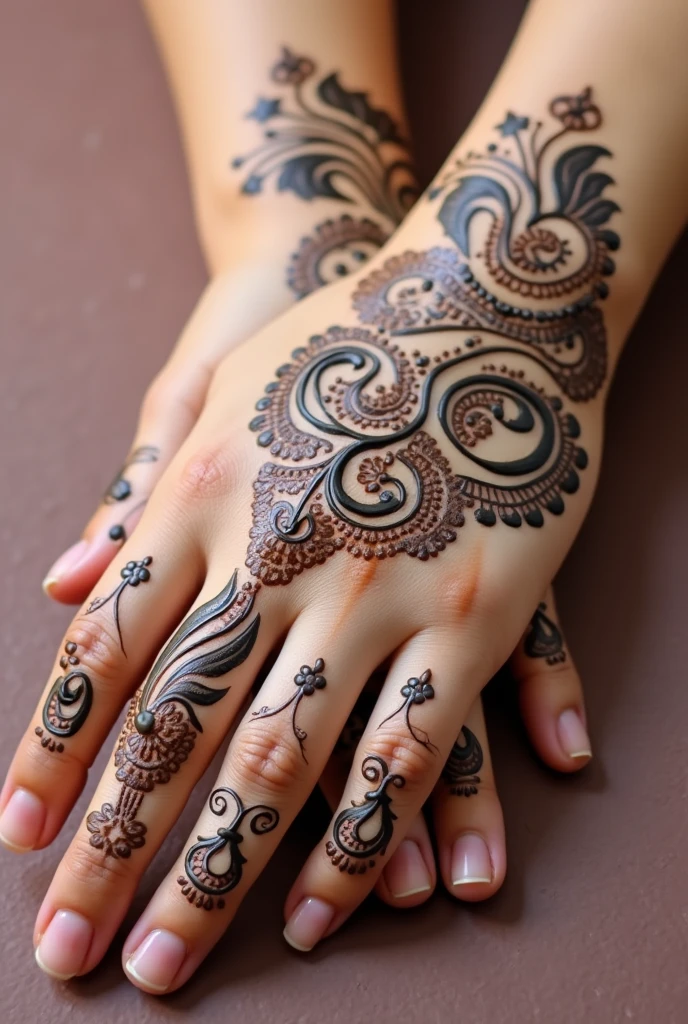 generate more Shadi Special mehndi design on hand