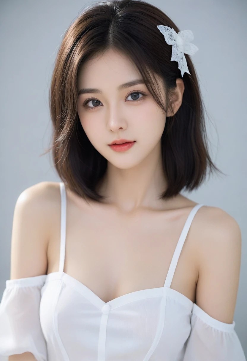 8K, Ultra-high resolution, best quality, masterpiece, Surrealism, photo, 1 girl,LD:1.3), pretty girl, Cute face, Beautiful eyes in every detail, 細かくdetailedに,masterpiece,, A girl:1.2, Japanese female announcer, Brutal cyberpunk woman,Bob Hairstyle,(Transparent jumpsuit:1.05),high leg cut,bud丝衬衫,(bud), (White and White Gothic Lolita)),Standing,Beautiful leg line beauty,Attractive thighs, ,BoLD Pose,Looking at the audience、beauty,Long Neck、Smile、Please close your mouth and smile、(((Ideal body shape))),A cup small  :2,、image:2、Perfect anatomical structure、鮮明なdetailed、detailed、Surrealism、Light and Shadow,glare,seaside,Soft Light,Chinese Beauty,Slip nightdress