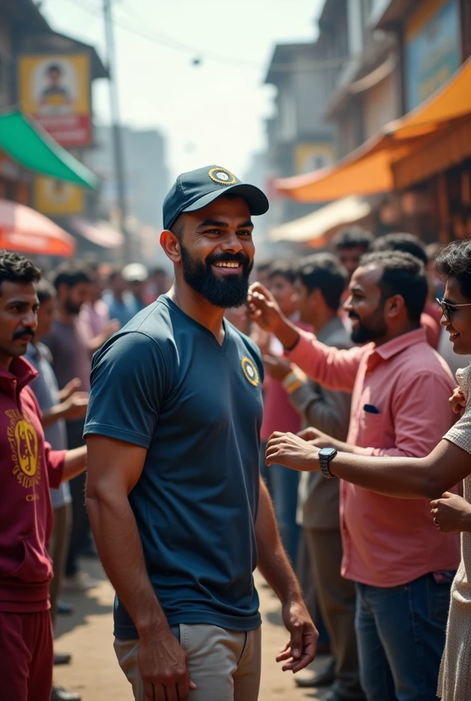 Virat kohli in jalgaon with some fans 