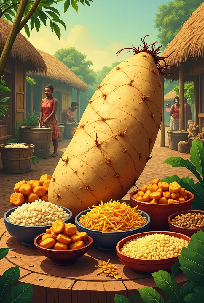 make a poster about simple local cassava food