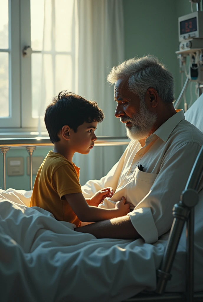 Indian Son and father in hospital