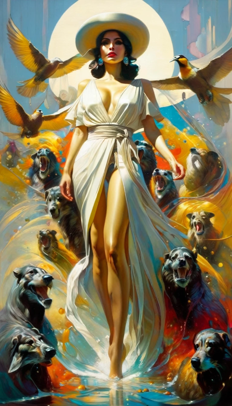 (art inspired in juan gimenez). oil painting)