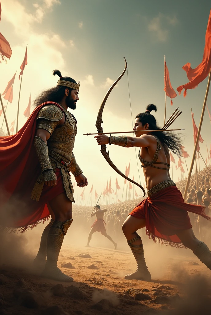 Mahabharat Karan Fighting with Arjun images