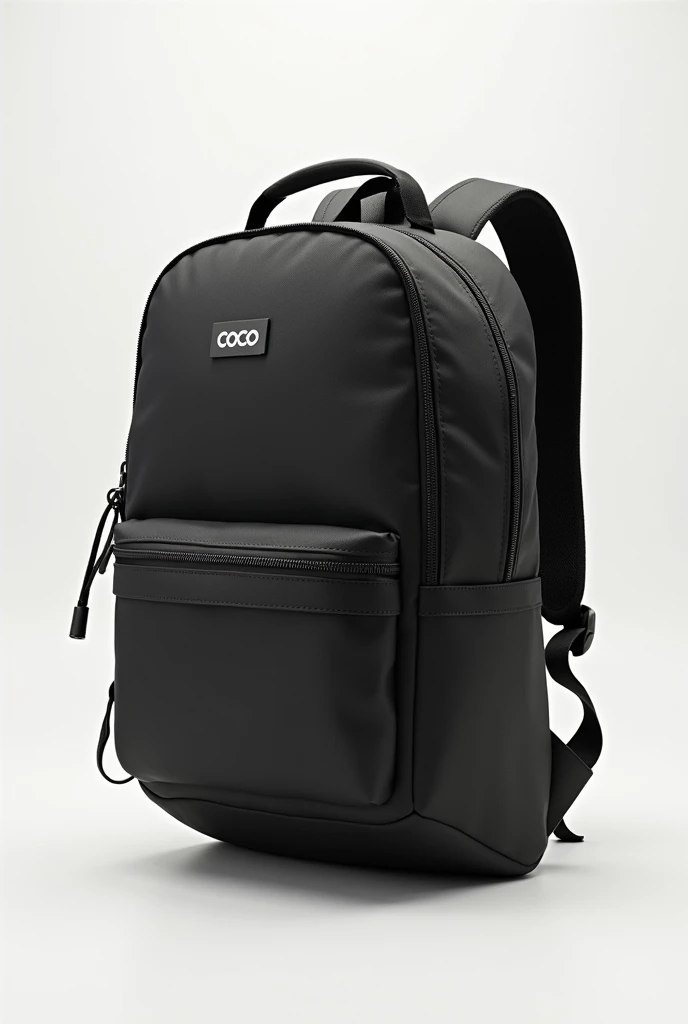 Convenient, comfortable backpack with black and white color, youthful, dynamic design, made from environmentally friendly fabric, with CoCo logo