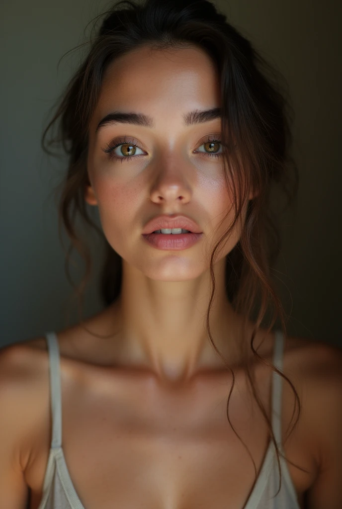 A girl with face til and hot with open nuds