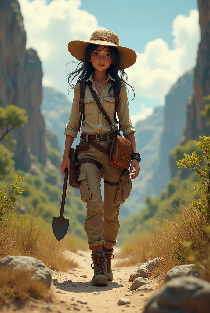 Adventurous archaeologist girl