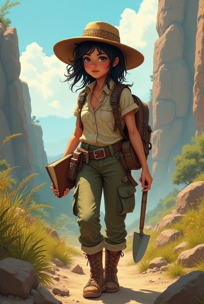 Adventurous archaeologist girl