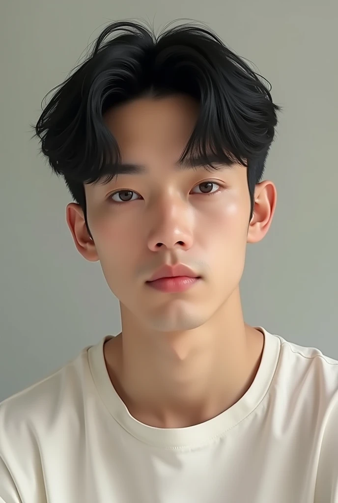 profile Black Hair sense of cleanliness Soft Beautiful man T-shirt