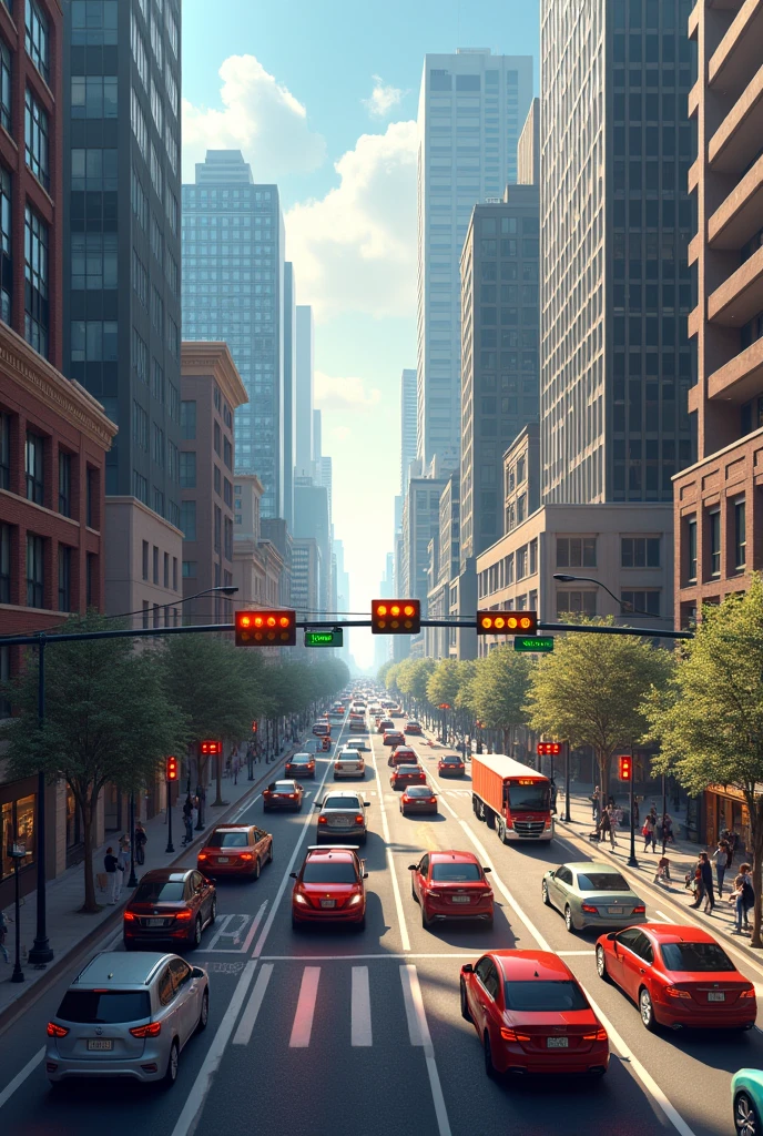 A traffic lights scene