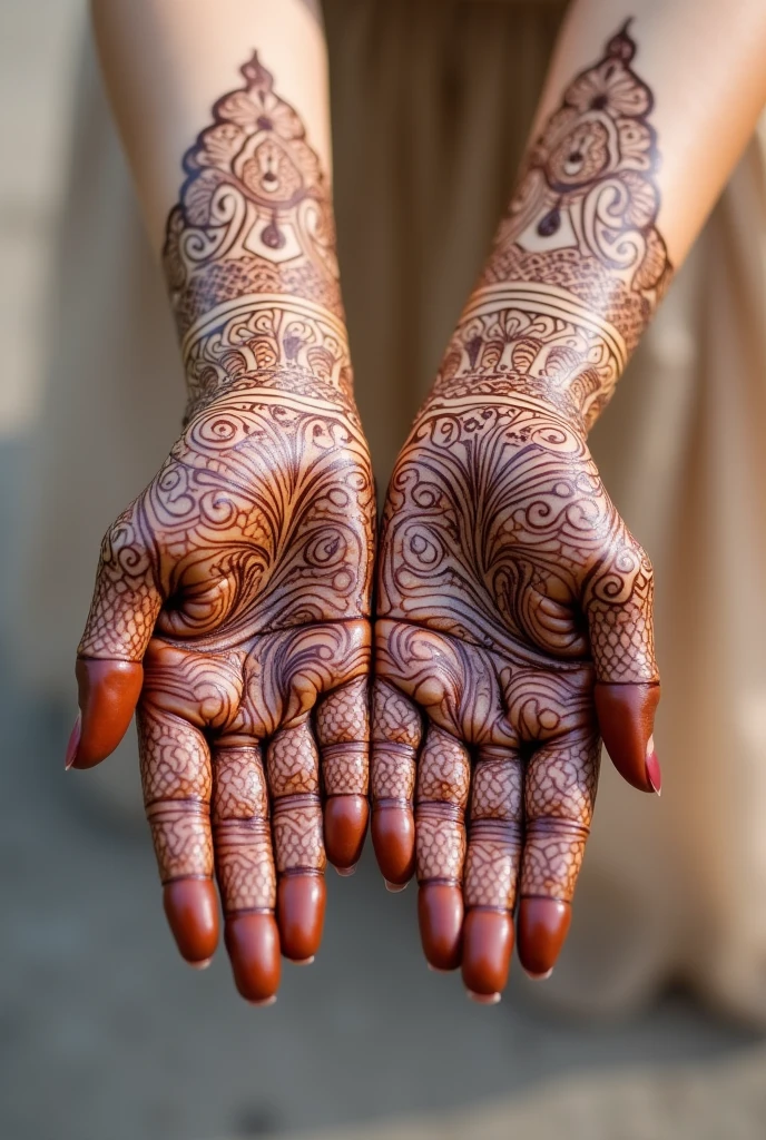 generate more Bridal mehndi design on hand