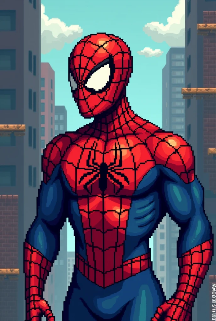 Spider-Man, pixel art, video game character