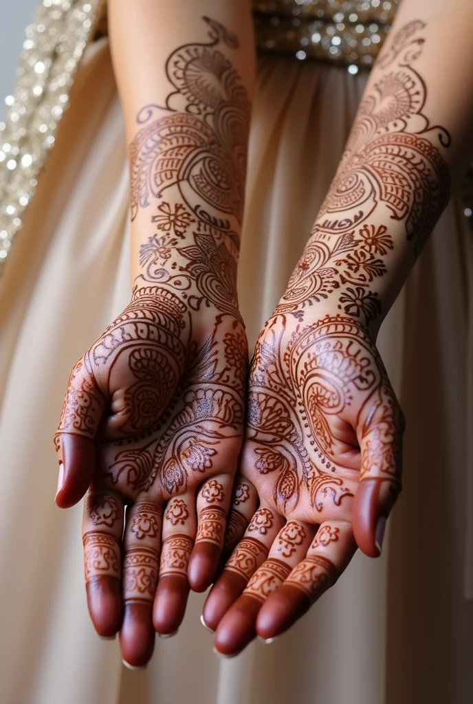 generate more Bridal mehndi design on hand