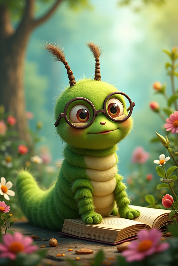 A cute little educated caterpillar