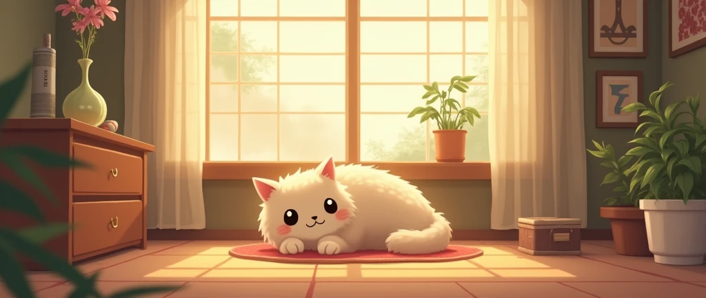 Cat, Cozy Anime,Lofi ,Cute ,Ultrawide ,Ghibli vibes
