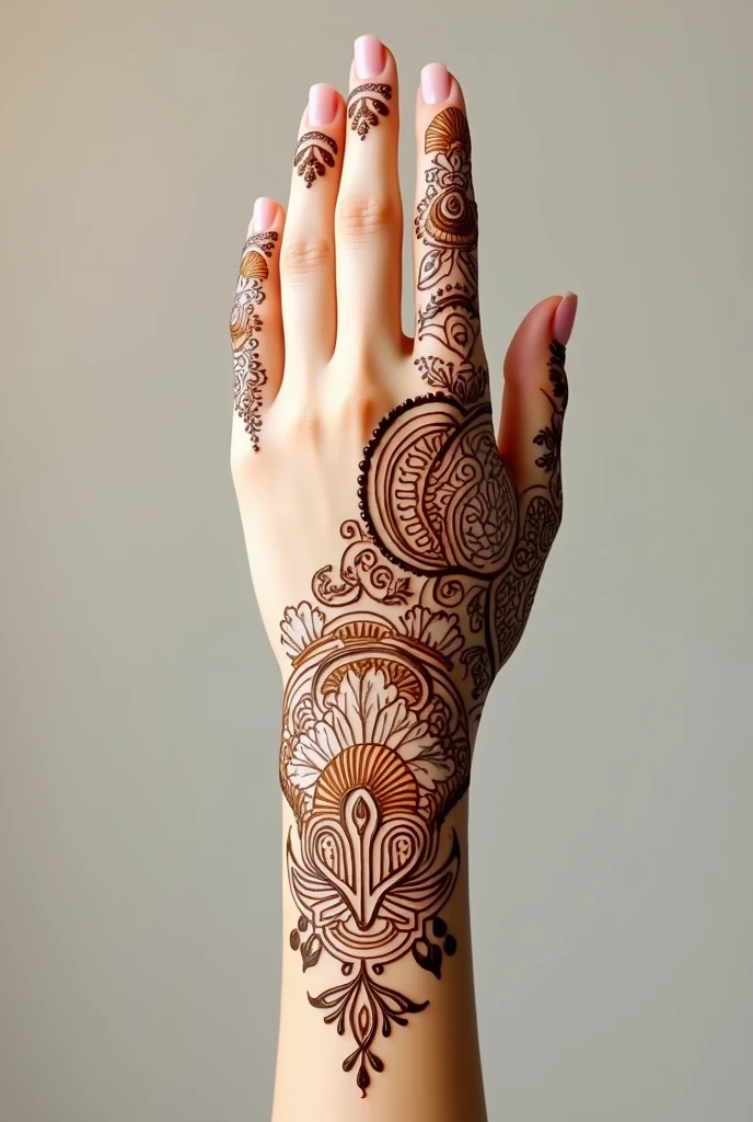 generate more Arabic mehndi design on hand