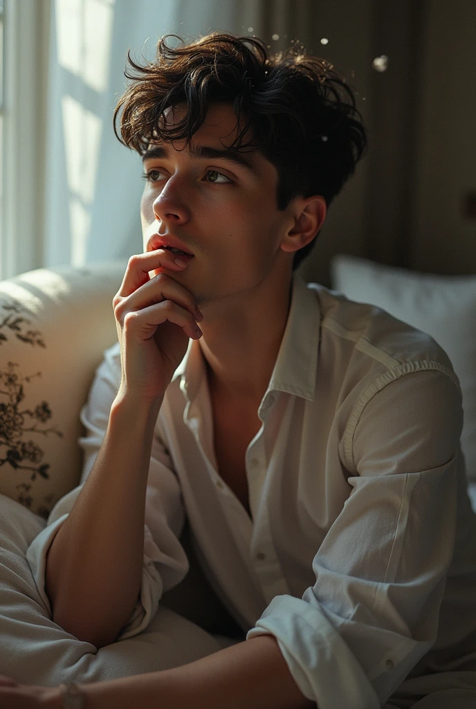 Man  with love sitting 