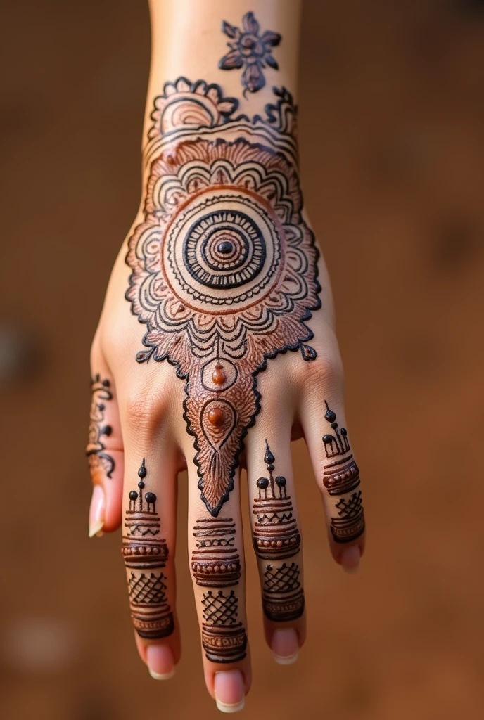 generate Rajasthani mehndi design on hand
