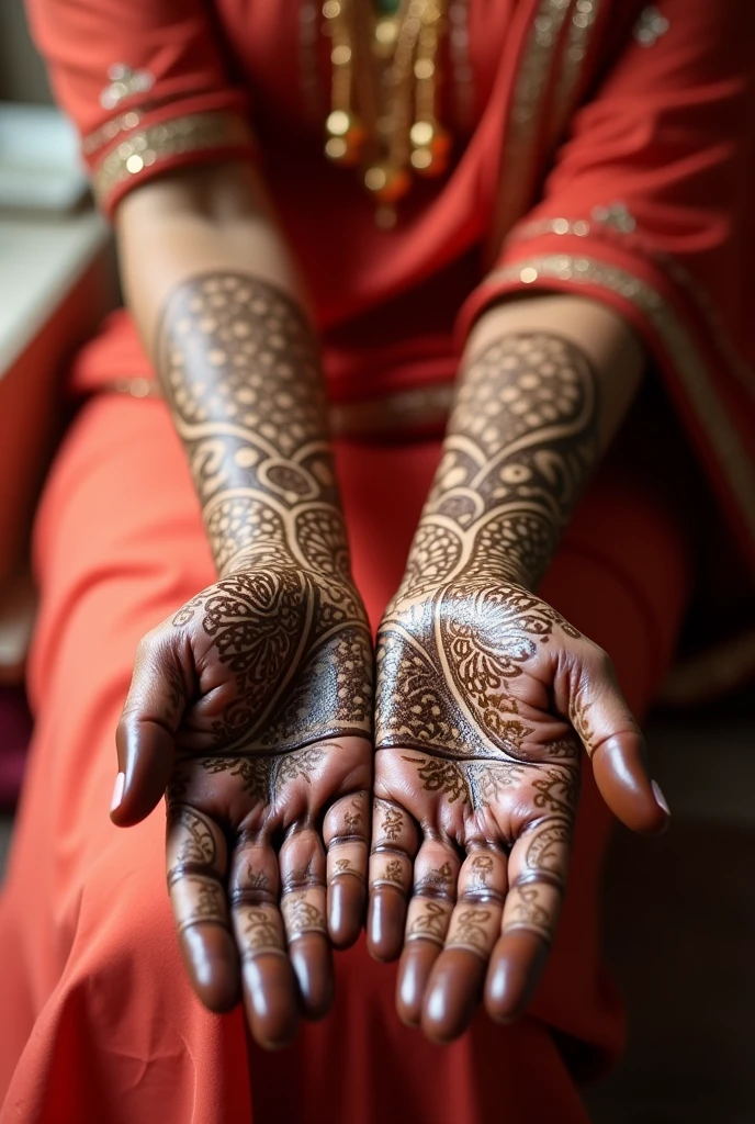 generate more Karwa Chauth Special mehndi design on hand