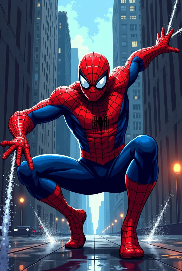 Spider-Man, pixel art, Capcom video game from 1990