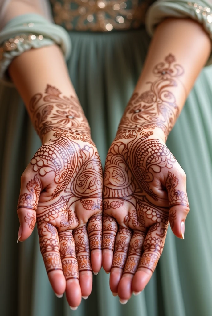 generate more Bridal mehndi design on hand