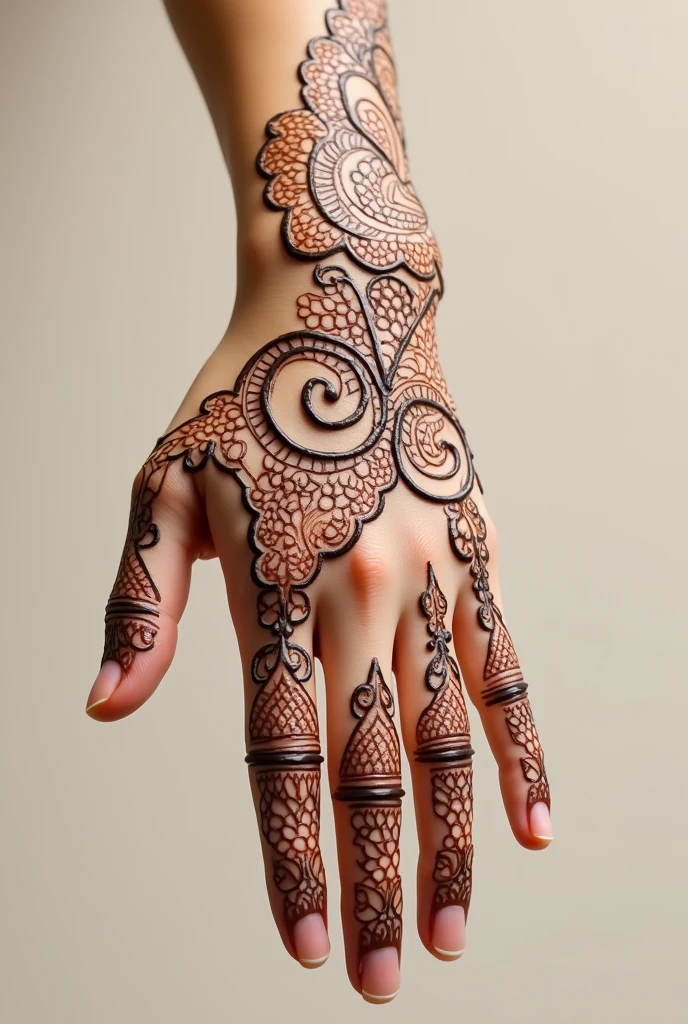 generate more Arabic mehndi design on hand
