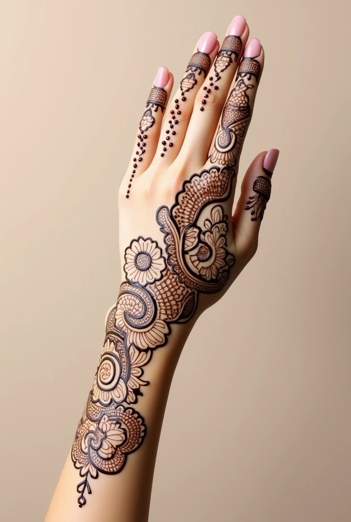 generate Traditional mehndi design on hand