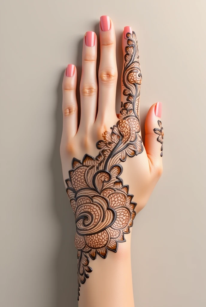 generate Traditional mehndi design on hand