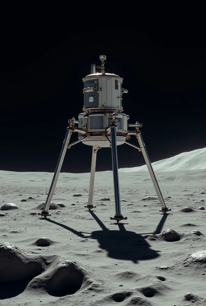 Space lander on moon
