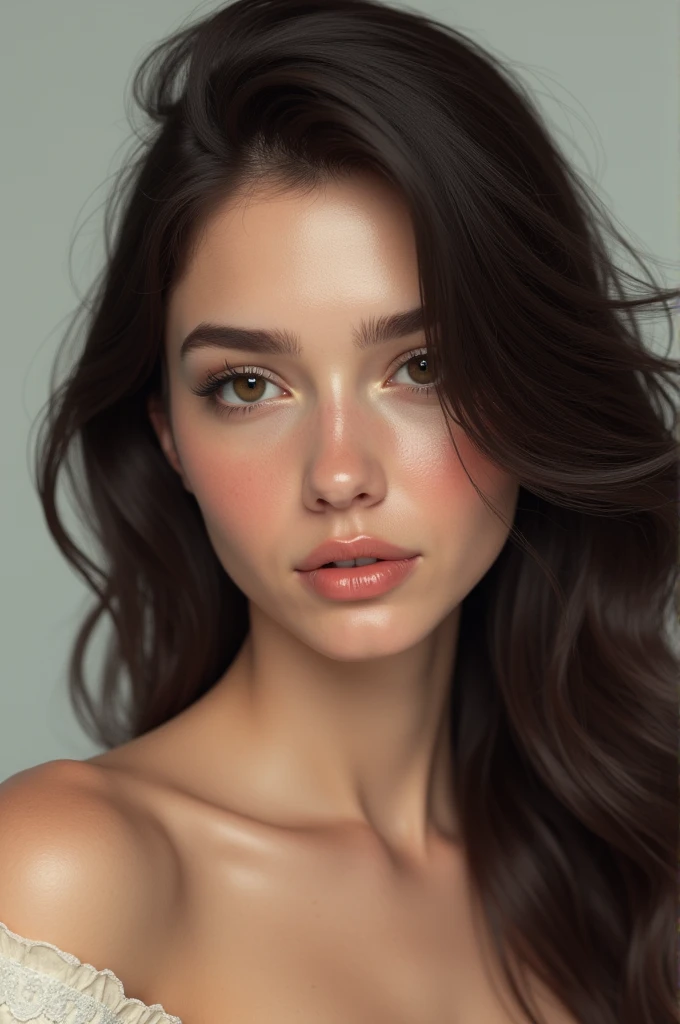 Fille brune réaliste