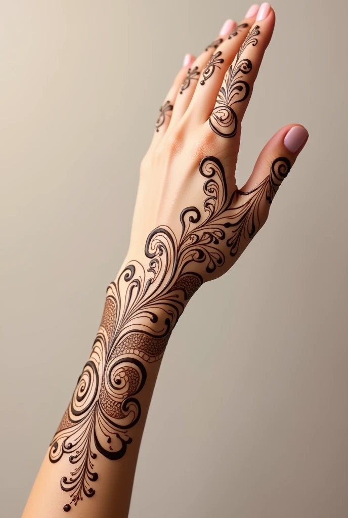 generate Traditional mehndi design on hand