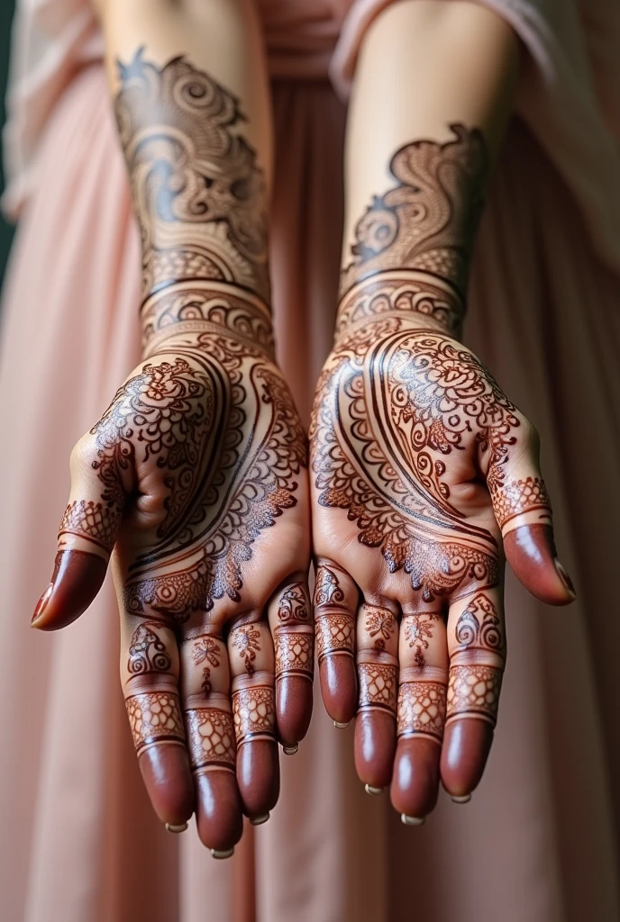 generate more Bridal mehndi design on hand