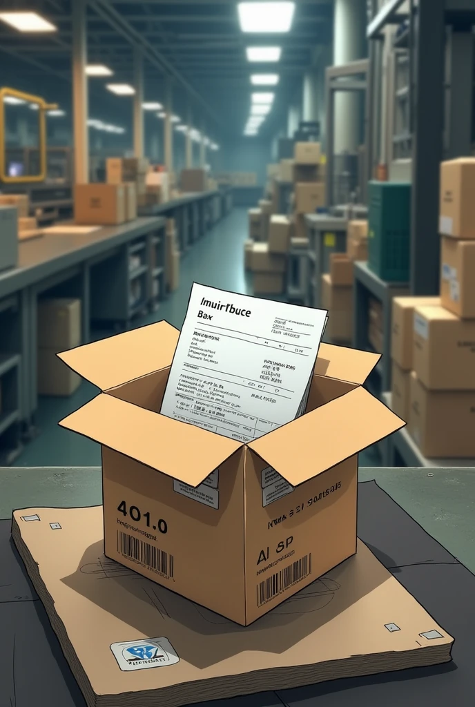 1000 pieces small rectangular box with invoice at a factory in Japan