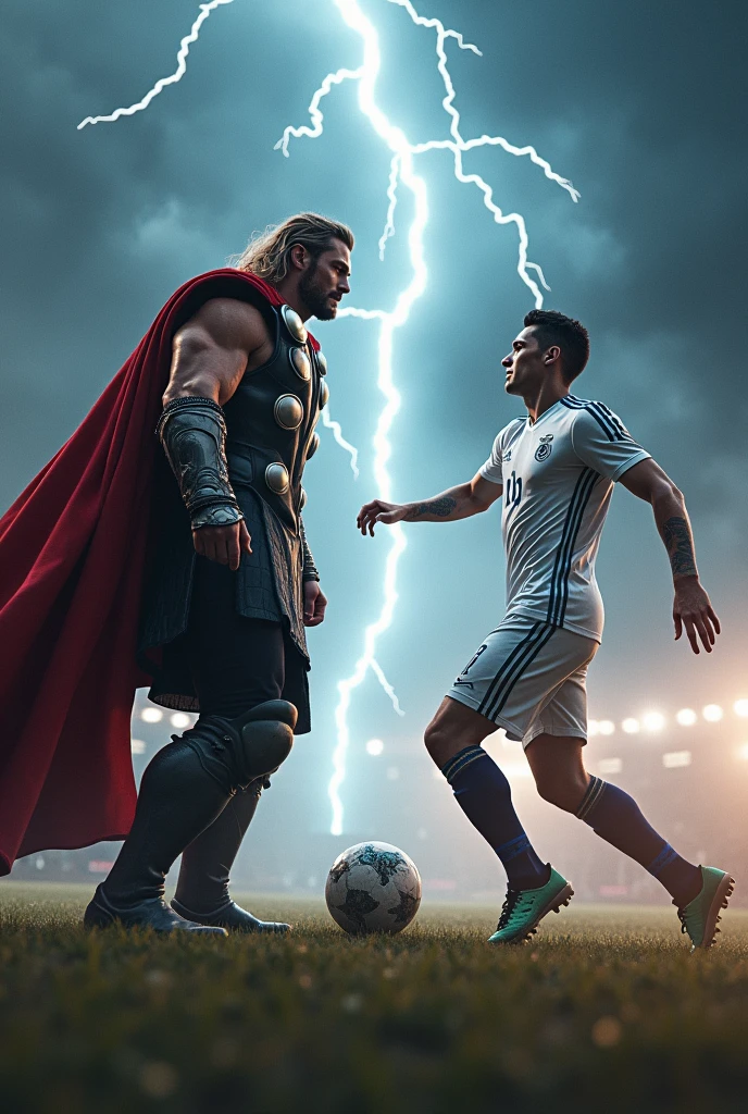 Thor and Ronaldo fighting