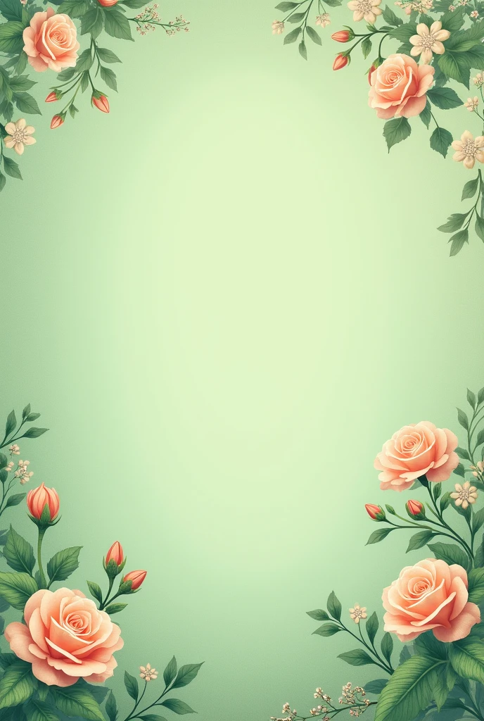 Vintage poster in pastel colors with a slightly green background