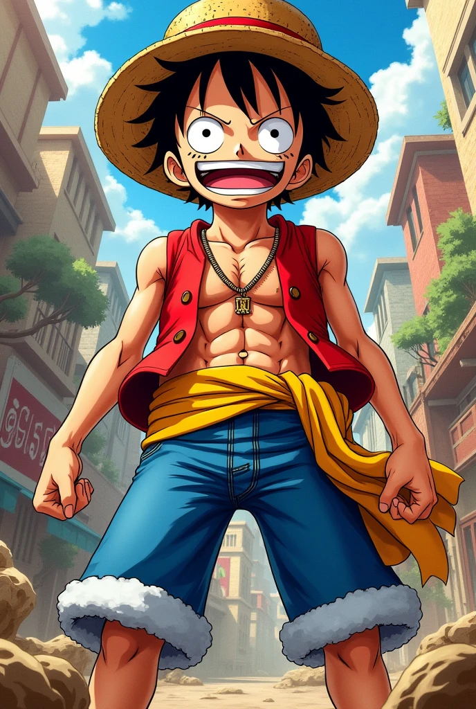 One piece luffy manga art