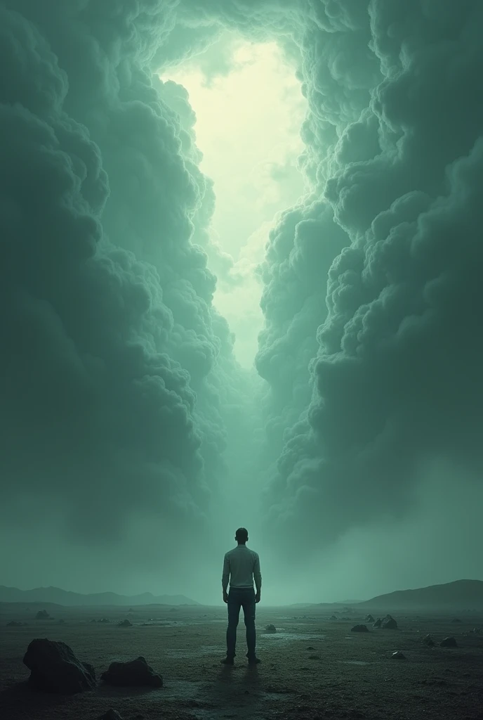 {
"prompt": "Create an image that represents pain, suffering, and anguish. The scene should evoke a sense of emotional turmoil and distress. Use dark and muted colors to set a somber tone. Consider incorporating symbolic elements, such as a lone figure in a desolate landscape, to convey the depth of the emotions. The image should stir feelings of empathy and introspection."
}