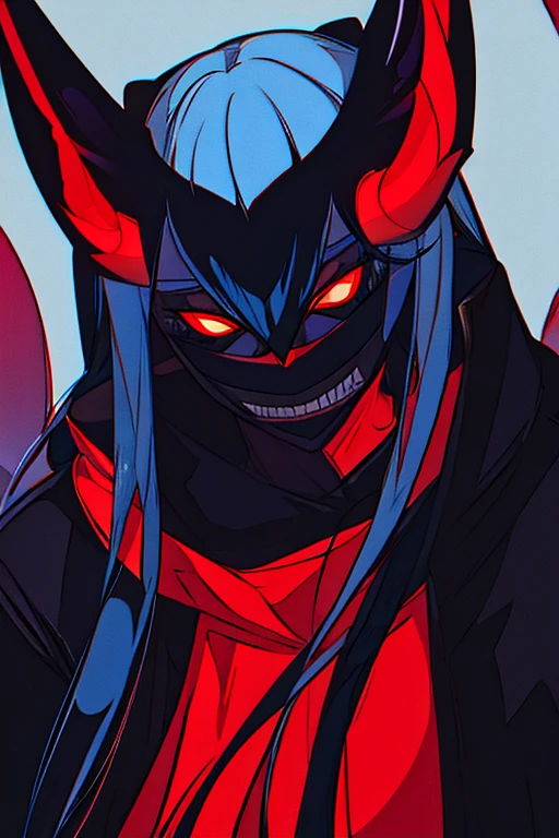 demon of the black with a dark face mask