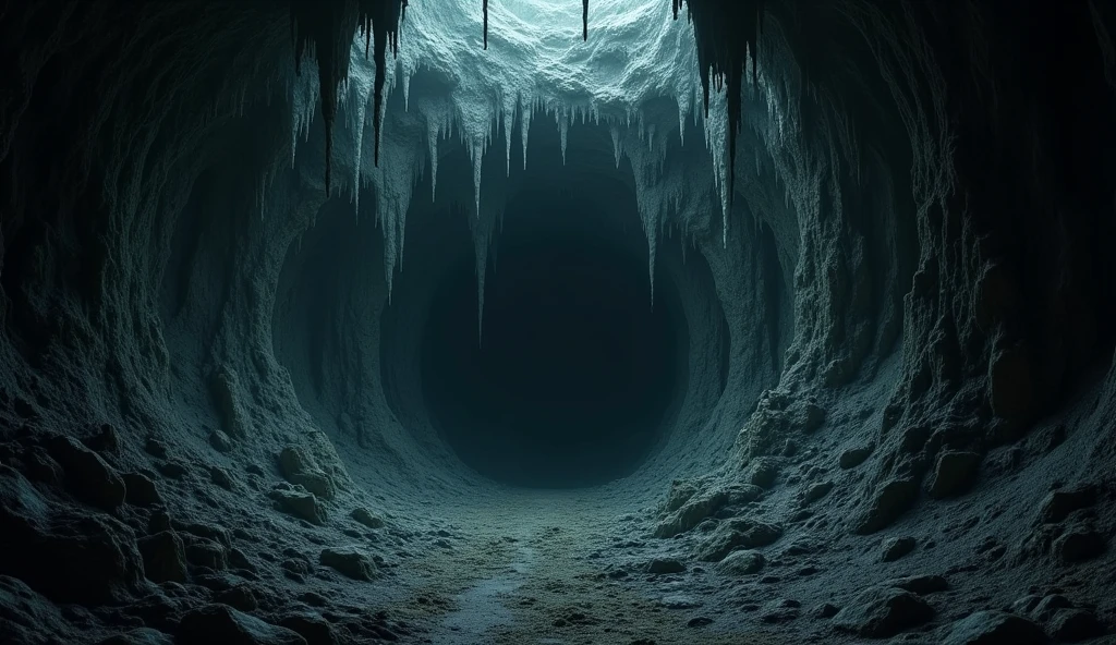 A terrifying and dark cave ((Very realistic))
