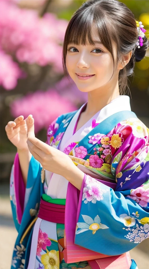 top-quality、hiquality、Top image quality、A Japanese style、colourfull、vivid、best beauty、kimono、Perfect hands、Realistic fingers