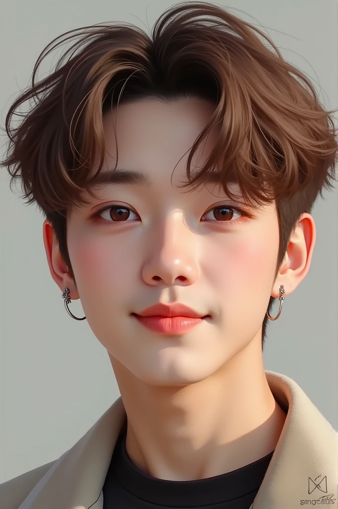 Create me a picture of Seugmin from the boy group Stray Kids