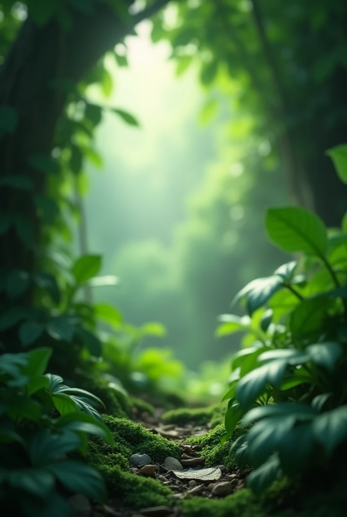 Very blurry green foliage background.