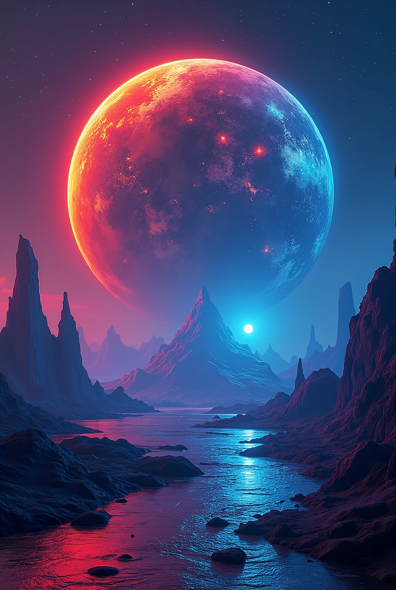 Make an image written with striking colors, order your personalized account here, in the background of the image a planet 