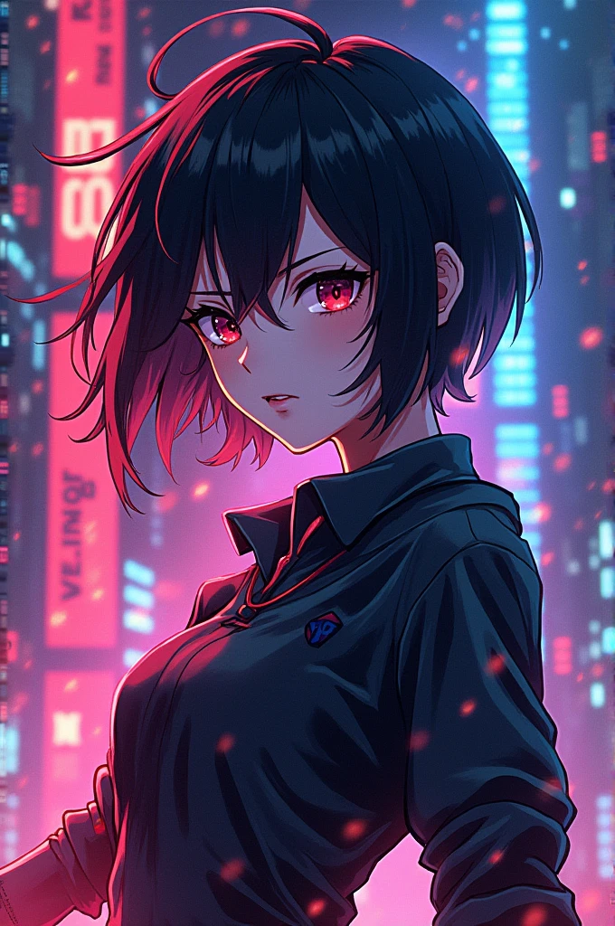 generate a image on anime, character name is Hitachi for my T-shirt