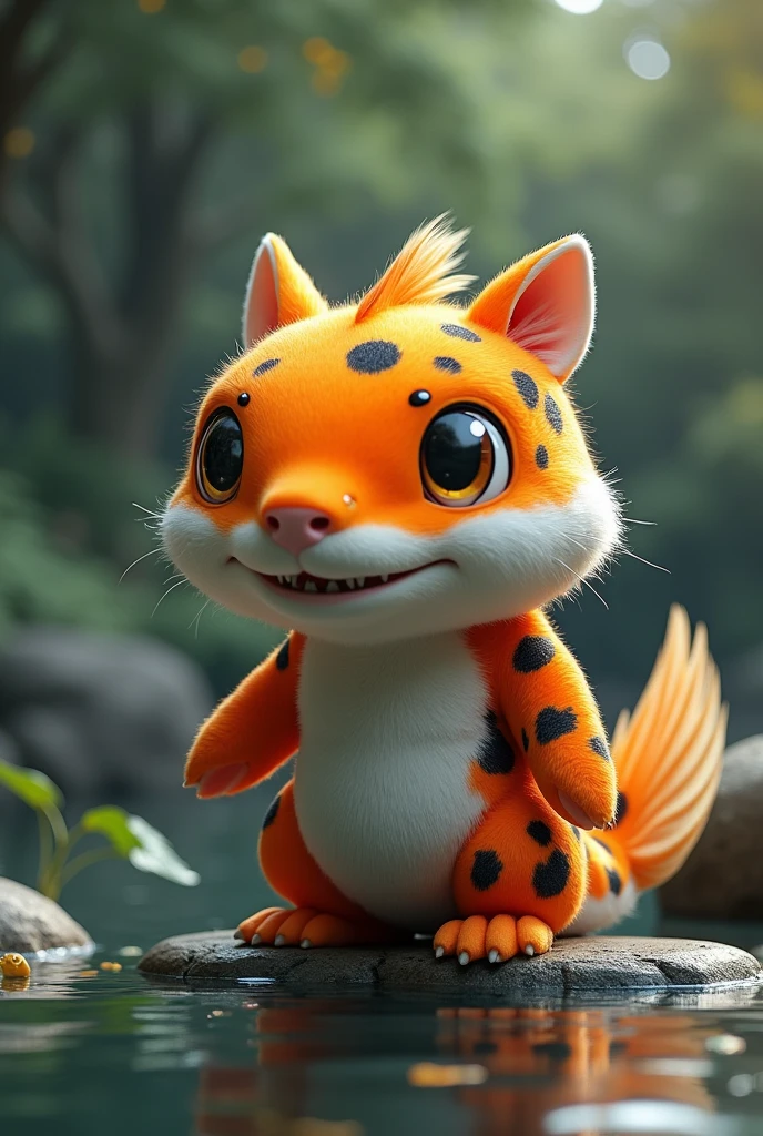 An anthropomorphic furry shark whose body colouring is called Koi.