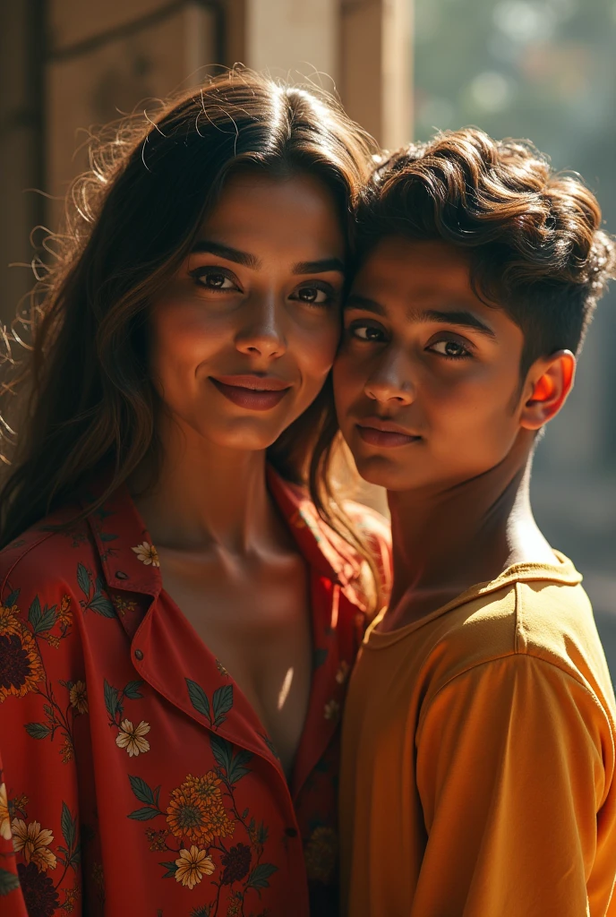 A girl named Ananyaa pandey actress 25 height 5"8years with her brother named Anish pandey who is who is 5"4 standing together ananya is hot