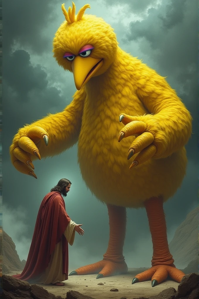 big bird fighting jesus 